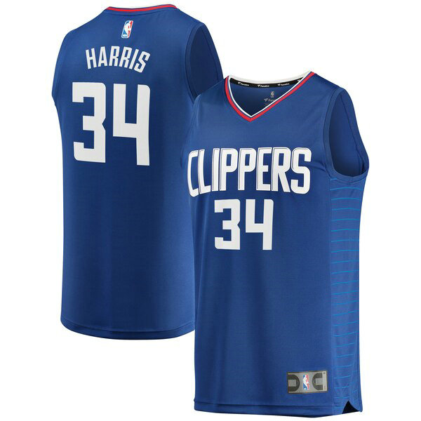 Maillot Los Angeles Clippers Homme Tobias Harris 34 Icon Edition Bleu